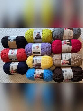 LOOPS & THREADS 11 SKEIN YARN LOT
